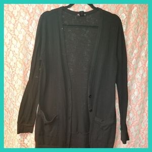 Delirious Black Open Cardigan